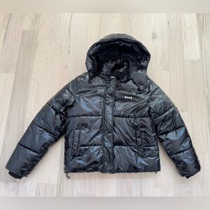 MSGM Kids Logo Printed Padded Hooded Puffer Jacket/Coat Size 14